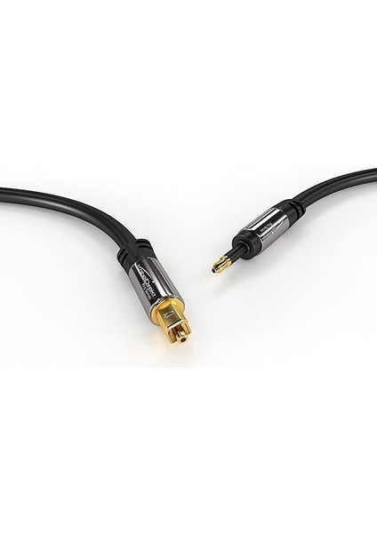 – 1,5m – Mini Toslınk Kablosu (Dijital Ses Kablosu, Optik, Toslınk-Mini Toslınk, Fiberoptik Kablo/lwl, Dijital Ses Sinyalini Televizyona/amplifikatöre/hi-Fi Cihaza Iletir, Siyah) fiyatları