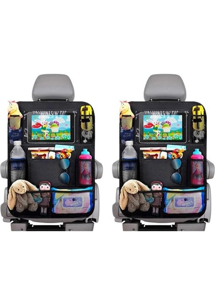 2 Adet Set Araç Içi Arka Koltuk Için 8 Bölmeli Organizer, Su Geçirmez, Kolay Temizlenir Eşya Düzenleyici