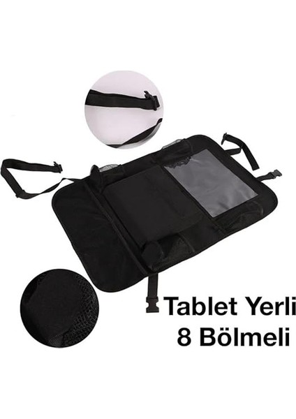 2 Adet Set Araç Içi Arka Koltuk Için 8 Bölmeli Organizer, Su Geçirmez, Kolay Temizlenir Eşya Düzenleyici modelleri