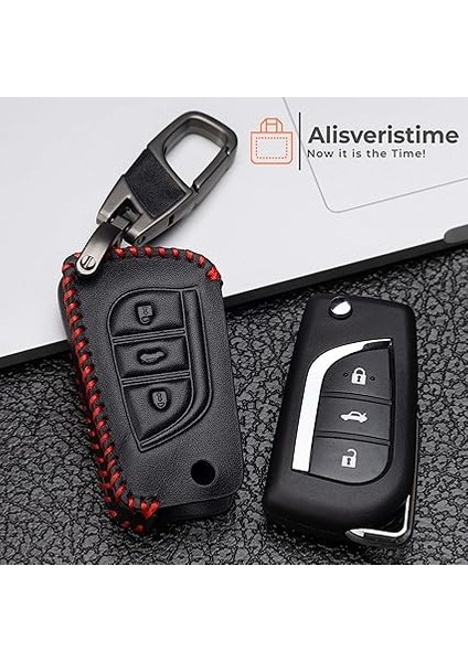 Deri Anahtar Kılıfı (Toyota Corolla Auris Yaris Avensis ile Uyumlu) fiyatları