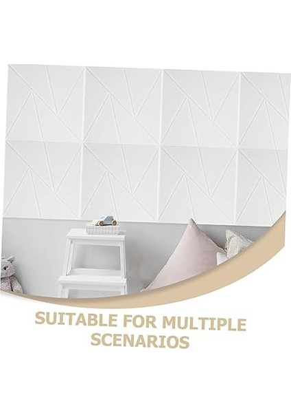 12 Adet Ses Geçirmez Duvar Emici Panel Akustik Paneller Dekoratif Ses Yalıtımı Akustik Dekoratif Duvar Panelleri Ses Yalıtımı Panelleri Beyaz Polyester modelleri