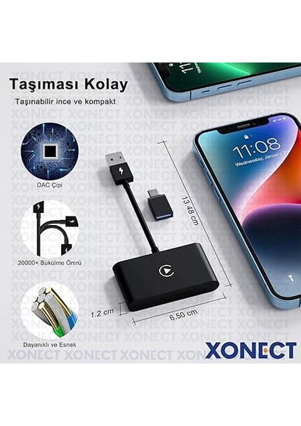 Kablosuz Carplay Adaptör, Kablolu Carplay Kablosuza Dönüştürün, Kablolardan Kurtulun fiyatları