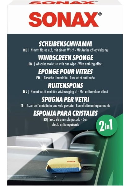 Ön Cam Süngeri 417100 | Çizgisiz Cam Için Çift Etkili Temizleme Süngeri | Ön Camlardaki Pencereler ve Aynalardaki Kir Sisi ve Yoğuşmayı Kolayca Temizler | Kompakt ve Yeniden Kullanılabilir fiyatları