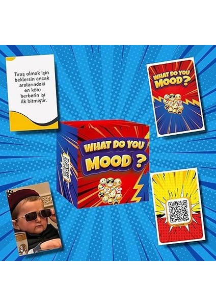 What Do You Mood Moodun Ne - Eğlenceli Grup Arkadaş Aile Kutu Oyunu - Hangisi Mod Moodun Do You Meme - Durum Kartı Oyunu indirimleri