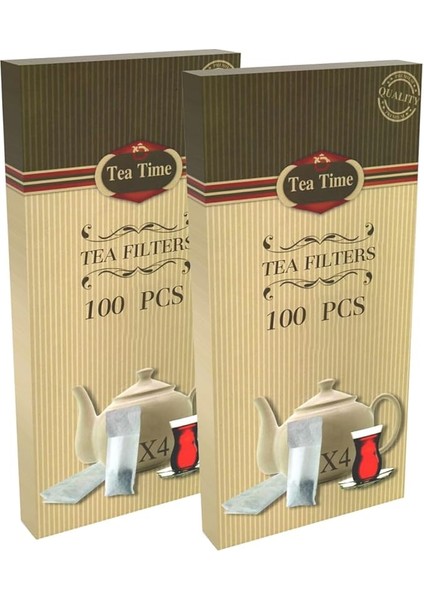 tea time çay kahve filtresi kağıt filtre l büyük boy (100'lü çay filtresi poşeti)