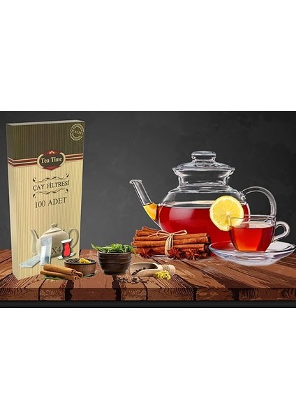 tea time çay kahve filtresi kağıt filtre l büyük boy (100'lü çay filtresi poşeti) fırsatları