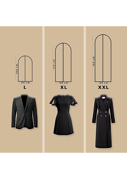 Elbise,kıyafet Koruma ve Taşıma Kılıfı 4'lü Siyah Gamboç(60 * 100) fırsatları