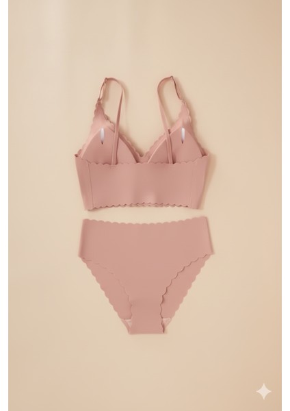 Kadın Dikişsiz Straplez Sütyen Külot Takımı Rahat Şık Esnek Iç Giyim Seti fiyatları