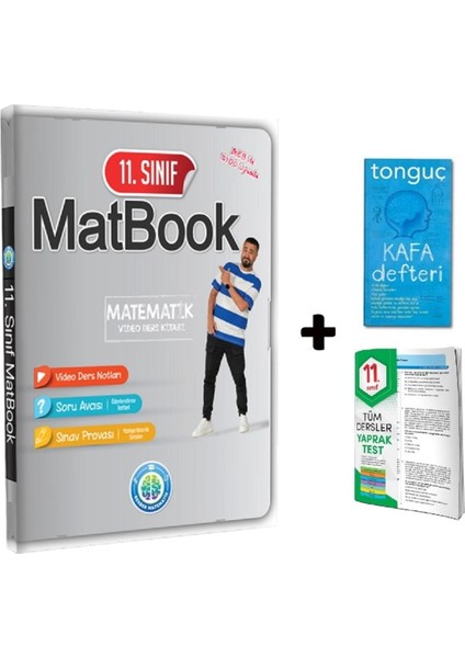 Matematik 11. Sınıf Matbook Video Ders Kitabı + ( 11.sınıf Yaprak Test + Kafa Defteri )