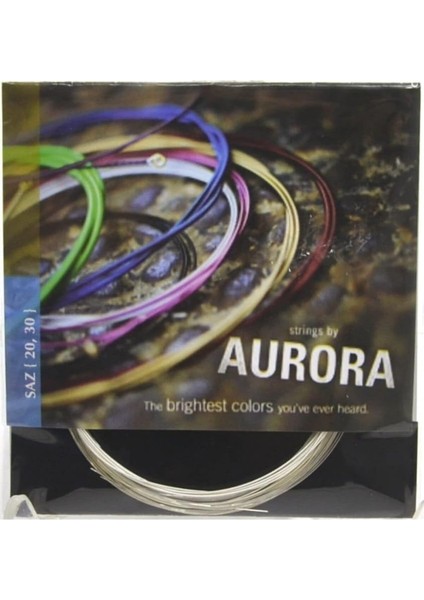 Uzun Sap 0,20 Uzun Saz Teli - Mızrap Hediyeli Aurora Bağlama Teli