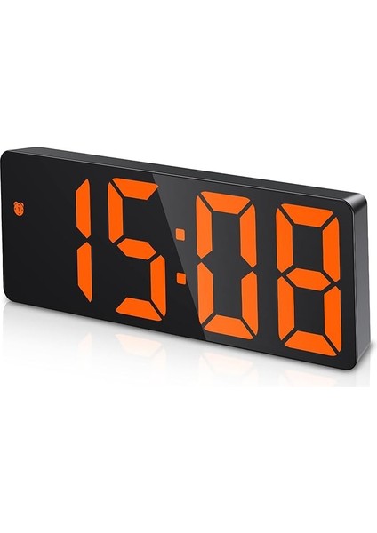 LED Dijital Masa Saati Termometre Alarm Takvimli Mod Ayarlı (Turuncu)