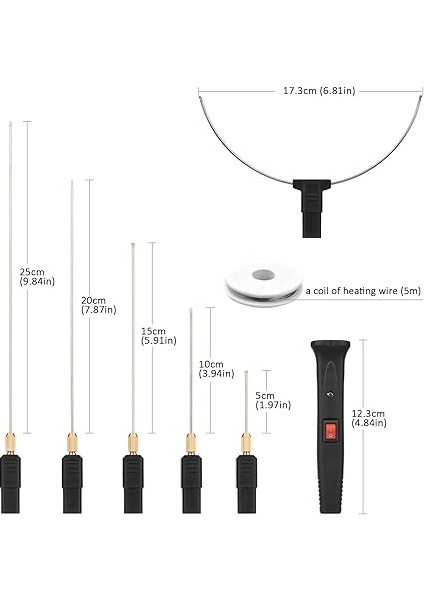 5 Düz Uçlu ve 1 Kemer Ucu ile 24W El Elektrikli Köpük Kesici Kiti Ayarlanabilir Sıcaklık Taşınabilir Köpük Kesme Kalemi Sıcak Tel Kesici Strafor Kesme Aleti Oymacı fırsatları