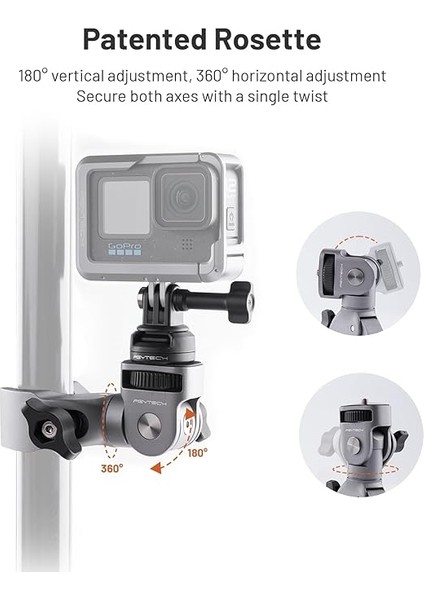 Pro 2/x5/x4 Için Pgytech Caplock Süper Kelepçe Montaj Alüminyum Alaşımlı Braketi Aksiyon Kamera Aksesuarları Için 1/4 Inç Vidalı Sağlam Yengeç Kelepçesi fiyatları