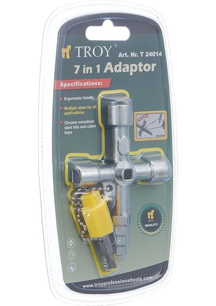 T 24014 Universal Kabin Anahtarı, Metrik, 14 x 10 x 1 cm fiyatları