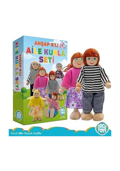 Toys Ahşap 6'lı Aile Kukla Seti fiyatları