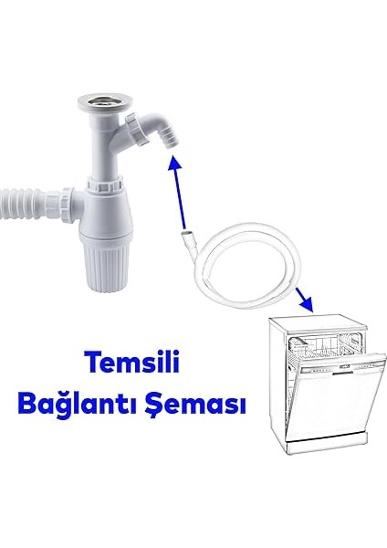 Çift Giderli Pis Su Sökülebilir Tas'lı Sifon Körüklü Temizlenebilir Mutfak Banyo Lavabo Borusu Gideri fırsatları