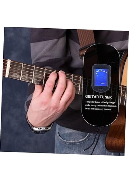 1 Takım Gitar Bas Ukulele Akort Cihazı Taşınabilir Klipsli Tuner Ekranlı Hassas Müzik Aletleri Aksesuarı indirimleri