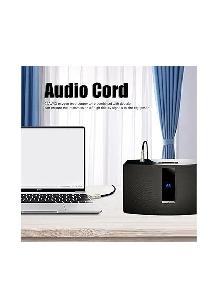 Kablosu, Gitar Piyano Amfisi ve Cep Telefonları Için 24 Awg Stereo Dayanıklı Hifi Ses Kablosu (JD6082-1,5 Metre) indirimleri