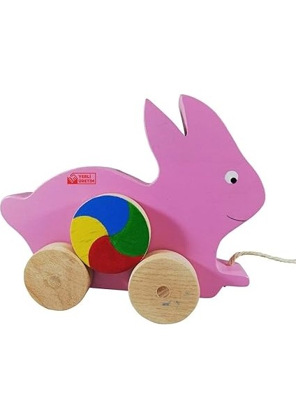 Ahşap Oyuncak Tavşan Figürlü Çekçek fırsatları