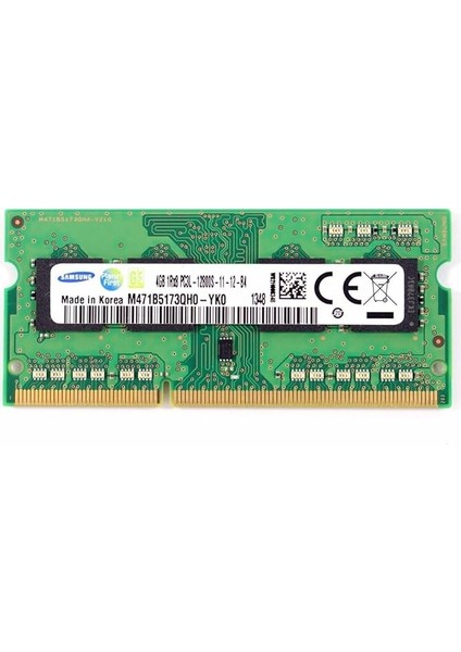 Samsung Dizüstü Bilgisayar Belleği 4gb 1RX8PC3L-12800S-11-13-B4 M471B5173QH0-YK0