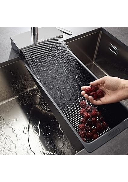 Çok Fonksiyonlu Süzgeç F14 (Mutfak Lavabosu Aksesuarı, Süzgeç) Mat Siyah fiyatları