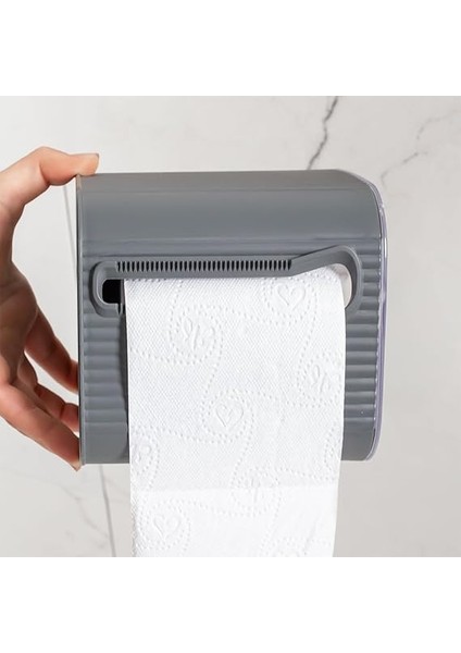 Yapışkanlı Banyo Tuvalet Kağıtlığı Wc Peçetelik Kağıtlık Tutucu Tuvalet Kağıt Organizeri (Antrasit) indirimleri