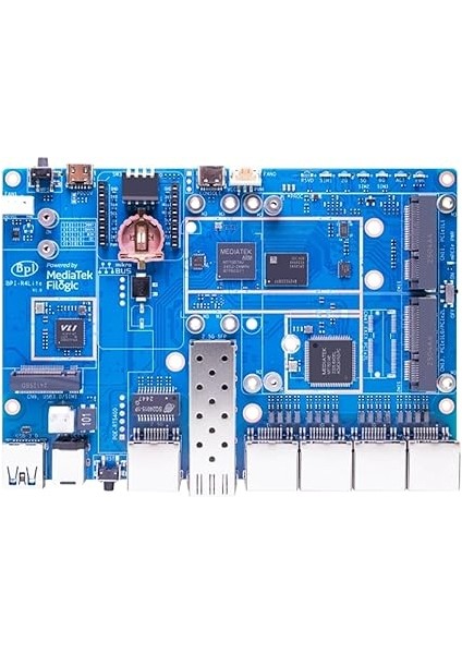 Banana Pi Bpı-R4 Lite Router -Openwrt, MT7987A Chip, 2gb Ddr4, 2,5g Sfp &amp; RJ45 Wan, 4x 1g Lan, Ağ Bağlantısı Endüstriyel Tek Platin Bilgisayar (R4 Lite Bareboard + Güç Kaynağı) modelleri