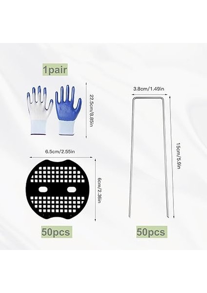 50 Set Toprak Çivisi, Toprak Kazığı, Yabani Ot Keçesi Ekstra Güçlü, Toprak Ankrajı, Zemin Kazığı, Galvanizli, Zemin Keçesi, Köstebek Ağı, Folyo, Branda, Zemin Ankrajı, 50 Tampon Diskli fırsatları