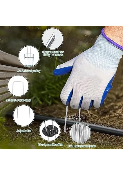 50 Set Toprak Çivisi, Toprak Kazığı, Yabani Ot Keçesi Ekstra Güçlü, Toprak Ankrajı, Zemin Kazığı, Galvanizli, Zemin Keçesi, Köstebek Ağı, Folyo, Branda, Zemin Ankrajı, 50 Tampon Diskli indirimleri