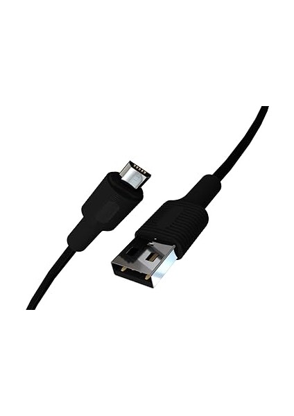 Coral Micro USB Hızlı Şarj Kablosu (Siyah + Siyah Uç) (150 Cm)