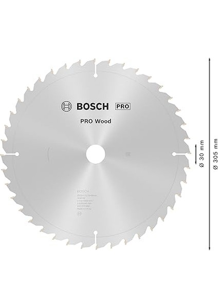 Professional Accessories Daire Testere Bıçağı, Gri, 305X30X2.5 Mm, 40, 1 Adet modelleri