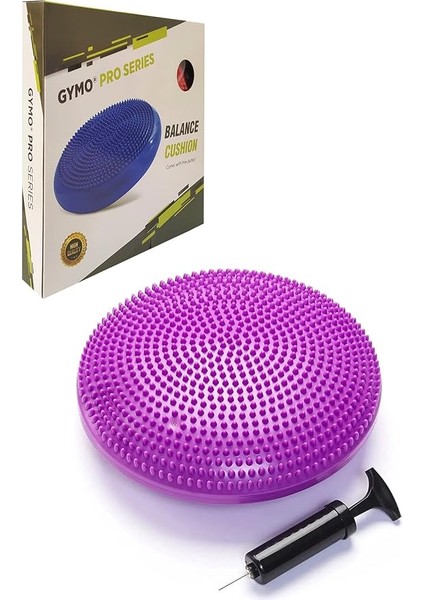 Pompalı Denge Yastığı Balance Disk Denge Pedi 33CM Mor