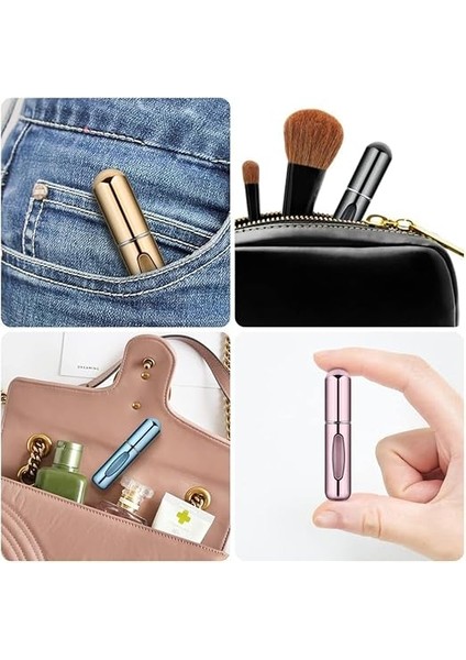 Parfüm Şişesi, Parfüm Şişesinden Doldurulabilir Mini Seyahat Boy Sprey Şişe, Cep Boy Taşınabilir Parfüm Şişesi 2 Adet (Asorti) modelleri