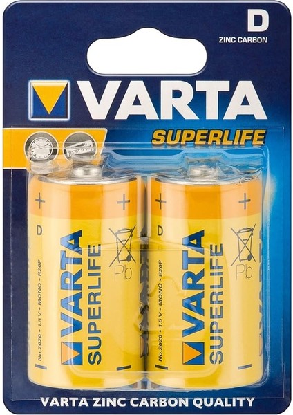 Superlife 2 D Çinko Karbon Pil