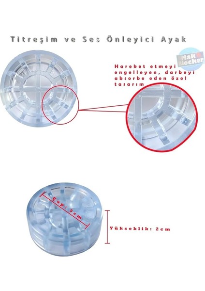 Çamaşır Makinesi Vibrasyon ve Ses Izole Takozu modelleri