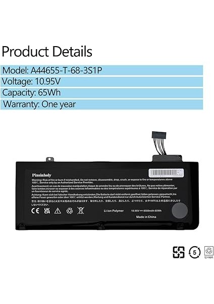 A1322 A1278 Batarya MacBook Pro 13' Inç Için (2012 2010 2009 Başlangıcı 2011 Sonu 2011 Versiyonu) MB990LL/A MC700LL/A MD313LL/A, 661-5557 fiyatları