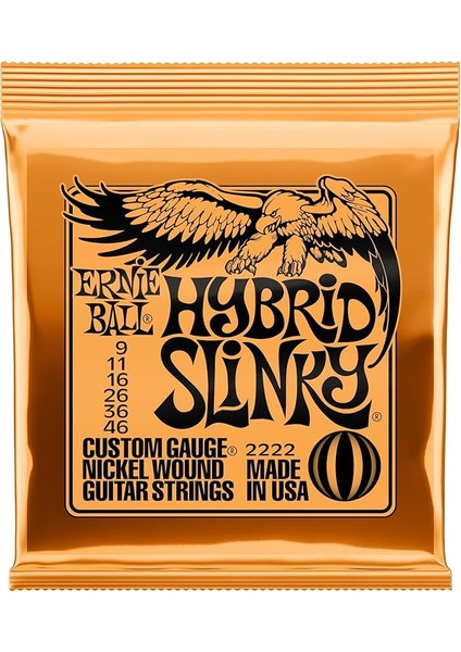 Ball Hybrid Slinky Nickel Wound Electric Guitar Strings - 9-46 Gauge