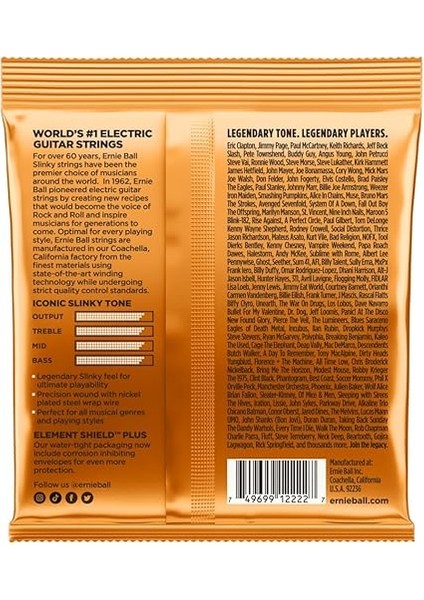 Ball Hybrid Slinky Nickel Wound Electric Guitar Strings - 9-46 Gauge fiyatları