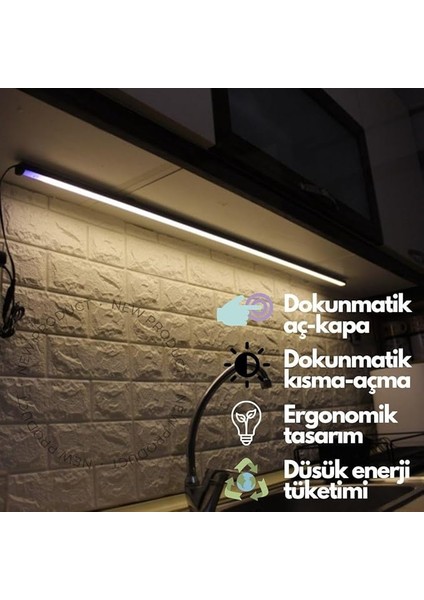 120CM Dim Edilebilir Tak Çalıştır LED Işık Mutfak, Dolap, Tezgah Altı, Duvar Dekoratif Gecelamba (Günışık) modelleri