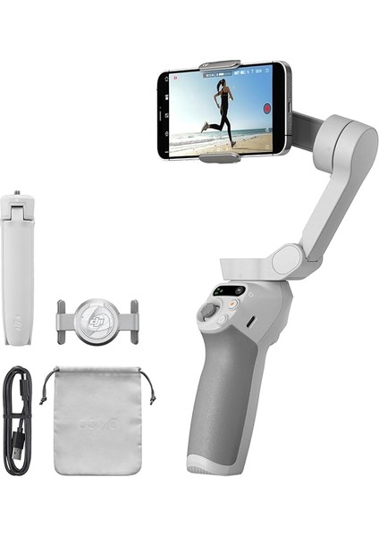 Osmo Mobile Se Akıllı Telefon Gimbal, 3 Eksenli Sabitleme, Kullanışlı ve Katlanabilir, Shotguides'li Android ve iPhone Gimbal, Activetrack 5.0 Özellikli Akıllı Telefon Gimbal, Vlog Sabitleyici