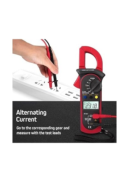 Dijital Pens Multimetre, 400A Ac Akım 600V Ac &amp; Dc Gerilim LCD Pens Metre 4000 Sayım True-Rms Diyot Test Cihazı, Kapasitans, Süreklilik, Direnç, Frekans Için (Kırmızı) modelleri