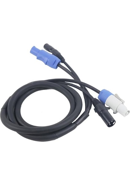 Powercon Kablosu Powercon Güç Fişi Kombinasyonu ve Xlr Sinyal Hattı Geçiş Sinyali Bağlantısı Işık Güç Kaynağı (A)