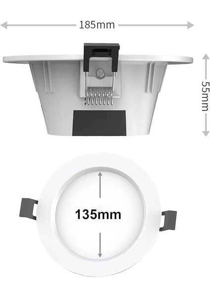 15W Akıllı Led'ler Gömme Aydınlatma Rgbw Tavan Panel Işık App Sesle Kontrol Kısılabilir 2700K-6500K Oturma Odası Için Seçilebilir Spotlar Banyo Yatak Odası Mutfak Koridor fiyatları