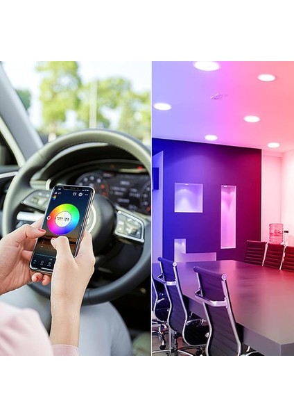 15W Akıllı Led'ler Gömme Aydınlatma Rgbw Tavan Panel Işık App Sesle Kontrol Kısılabilir 2700K-6500K Oturma Odası Için Seçilebilir Spotlar Banyo Yatak Odası Mutfak Koridor modelleri