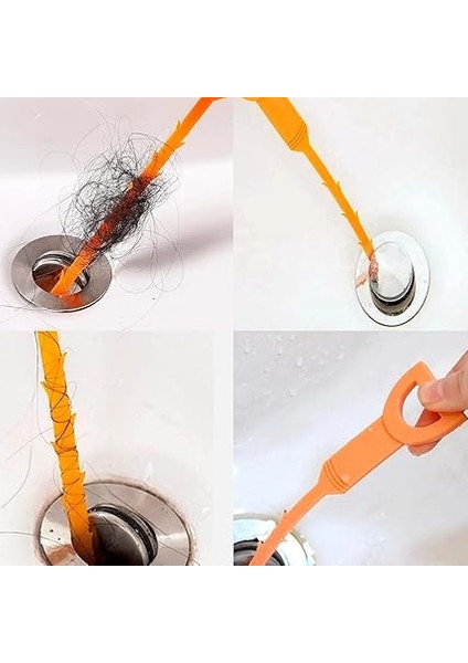 5 In 1 Drenaj Yılan Saç Drenaj ve Besleme Tüp Temizleme Fırçası Ince Drenaj Deliği Temizleme Aracı Hortum Boru Temizleme Fırçası fırsatları