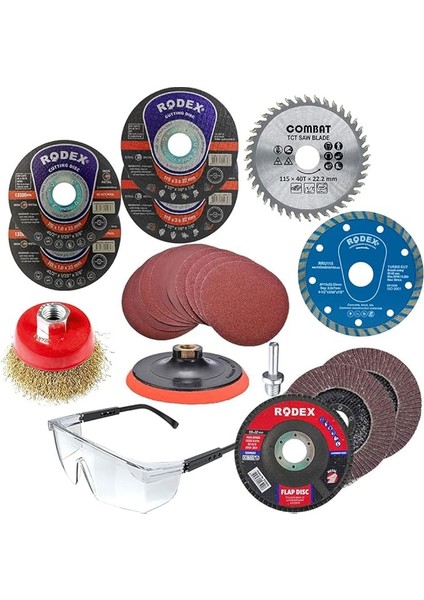 Spiral Avuç Içi Taşlama Makinesi Matkap Seti 115 mm (30 Parça)