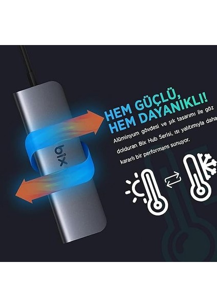 BX07HB Type-C Pd 4 Portlu USB 3.0 Dönüştürücü Hub Çoklayıcı Adaptör indirimleri