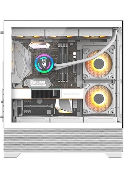 CF925 Tamperli Cam Gaming Oyuncu Kasasıhavit CF925 Tamperli Cam Gaming Oyuncu Kasası Beyaz - 3 Rgb Fanlı, Kumandalı, Itx/m-Atx/atx/e-Atx Uyumlu modelleri