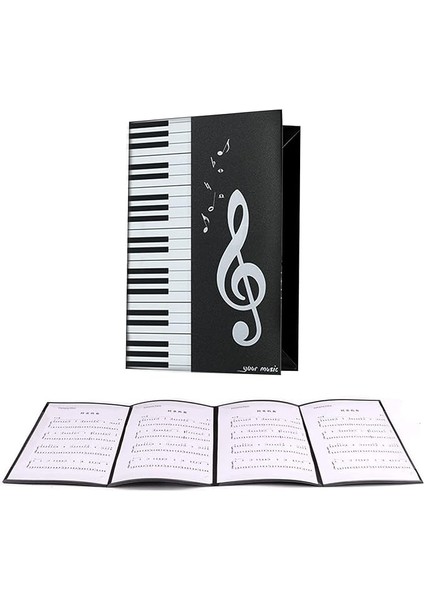 4 Taraflı Nota Klasörü, A4 4 Taraflı Nota Klasörü, Piyano, Gitar, Keman, Kağıt, Belgeler, Müzik Severler, Öğrenciler Için