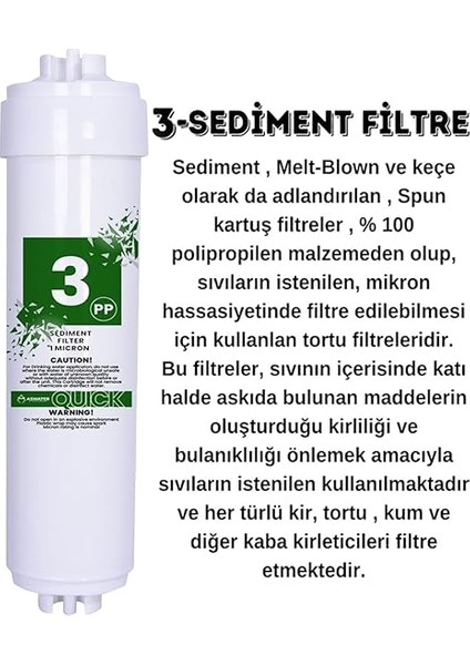 Aura Cebilon Plus Uyumlu 12 Inç Inline 5'li Membranlı Filtre Seti (Dirsek Hediyeli) fırsatları